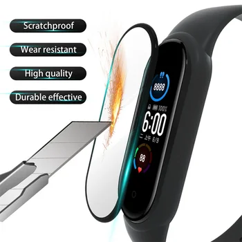 3D Pilnas draudimas Screen Protector, Minkštas Stiklas, Lenktas Smartwatch Apsauginės Plėvelės Xiaomi Mi Juosta 5 4 Žiūrėti Reikmenys Dropship