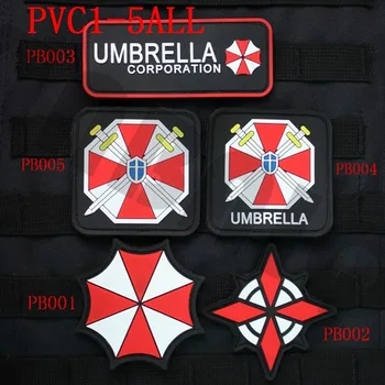 3D PVC pleistras biologinio pavojaus Umbrella Korporacijos U. B. C. S Gumos pleistras