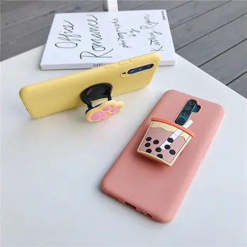 3D silikono animacinių filmų atveju, huawei y9 y7 y5 y6 premjero pro 2018 2019 mergina telefono laikiklis stovi minkštas viršelis coque funda