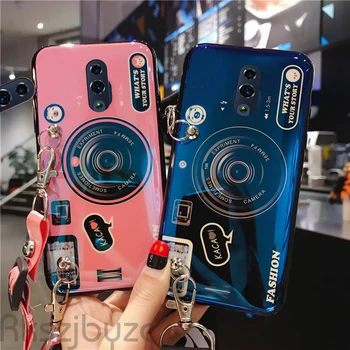 3D vaizdo Kamera Telefoną atveju KOLEGA F7 F9 F11 K3 5Q Realme 1 2 3 5 X C1 U1 Pro Lite FindX Reno Z A5 A9 2020 m., minkštas viršelis su Virvelę