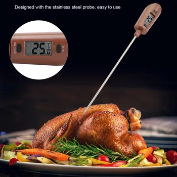 3Digital Skaitmeninis Kepimo Termometras Dvigubai Naudoti Silikono Grandiklis, Mentelė Virimo Maisto GRILIS Mėsos Kepimo Termometras Įrankis-
