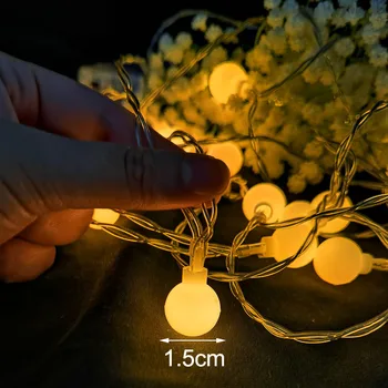 3m 20Leds mažą Kamuoliuką LED Šviesos Eilutę Kalėdinė Dekoracija Namuose Pasakų Girliandą Kalėdų Medžio Vestuvių Patalpų Kambarį Naujųjų Metų Dekoras