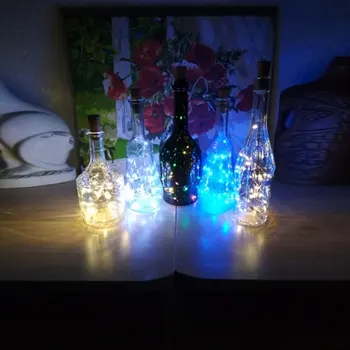3M 30LEDS LED Varinės Vielos Corker String Pasakų Žibintai Stiklo Amatų Butelį, naujieji Metai, Kalėdos, Valentino Vestuvių Dekoravimas