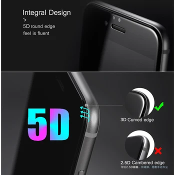 3Pcs/daug Aukštos Kokybės 6D 5D Pilnas draudimas Screen Protector, iPhone, 11 Pro X Xs Max XR 6 6S 7 8 Plus SE 2020 9H 3D Grūdintas Stiklas