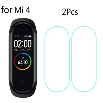 3pcs Ekrano apsaugos Xiaomi Mi Juosta 2/3/4 Grūdintas Hidrogelio Kino Smart Žiūrėti Miband 2/3/4 Visiškai Minkšta Stiklo