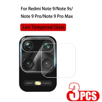3PCS Fotoaparato Objektyvą Grūdintas Stiklas Xiaomi Redmi 9 Pastaba Pro Protector Apsauginė Stiklo Redmi 9 Pastaba 9S 9 Pro Max Kino Stiklo