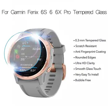 3pcs Garmin Fenix 6S 6 Pro/5 5S Plus Ultra Clear Grūdintas Stiklas Premium Screen Protector Filmas 