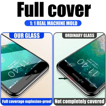 3Pcs Grūdintas Stiklas Ant iPhone 7 8 6 6s Plius 5 5S SE Screen Protector, iPhone X XS Max XR 11 Pro Max Apsauginis Stiklas