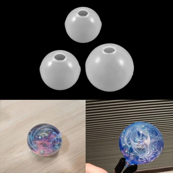 3pcs/set 20 25 30 mm Crystal Ball Silikono Formos Skaidri Epoksidinė Derva UV Derva 