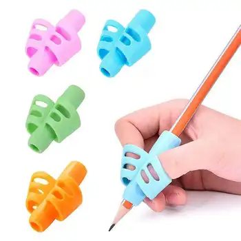 3pcs Vaikams Rašyti Pieštuku Visos Turėtojas Vaikams, kurie mokosi Užsiimti Silikono Pen Pagalba Spec. Laikysenos Korekcijos Įrenginys, skirtas Studentams