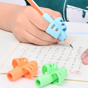 3pcs Vaikams Rašyti Pieštuku Visos Turėtojas Vaikams, kurie mokosi Užsiimti Silikono Pen Pagalba Spec. Laikysenos Korekcijos Įrenginys, skirtas Studentams