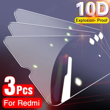 3Pcs Visiškai Padengti Apsaugine Stiklo Xiaomi Redmi Pastaba 8 9 7 Pro Max 9S 8T Ekrano apsaugos Redmi 9A 8A Grūdinto Stiklo Plėvelės