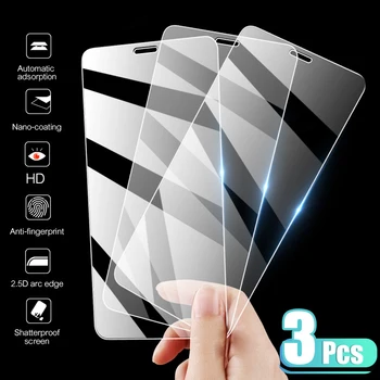 3PCS Visiškai Padengti Grūdinto Stiklo iPhone 7 8 6 6s Plus X Screen Protector, iPhone X XR XS MAX SE 5 5s 11 Pro Stiklo