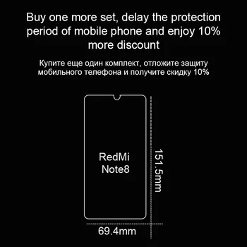 3Pcs Visiškai Padengti Grūdinto Stiklo Xiaomi Redmi 8 Pastaba 8T 7 6 5 Pro 8A 7A Ekrano apsaugos Redmi 6A Apsauginės Stiklo Plėvelės