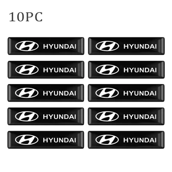 4/10VNT Epoksidinės 3D Ženklelis Automobilių Lipdukas Automobilio Emblema Decal Dekoravimo Hyundai i10 i20 i30 