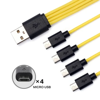 4 1Micro USB Įkrovimo Kabelis USB Įkraunama Baterija, Universalus Vienas Vilkite 2/4