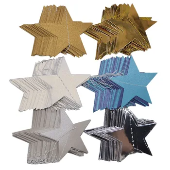 4 Metrų Popieriaus Girliandą 7cm Žvaigždės Formos String Baneriai Kabantys Popieriniai laivai Starta, už Gimtadienio, Vestuvių Grupė 