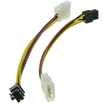 4 Pin Molex 6-Pin PCI-Express PCIE Vaizdo Kortelė Galios Keitiklis Adapterio Kabelį Jun29 Profesinės Gamyklos Lašas Laivybos Kaina