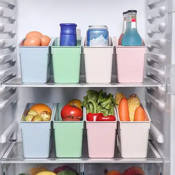 4 Skylių Krepšelį Šaldytuvas organizatorius Ištraukiamas stalčius Gėrimo Butelio Laikiklį, Daržovių Saugykla Nutekėjimo Frige Virtuvės Organizatorius