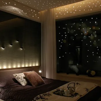 407Pcs Kūrybos 3D Burbulas Šviesos Žvaigždžių Taškų Sienų Lipduko vaikų kambario, miegamojo namų puošybai decal Švyti tamsoje 