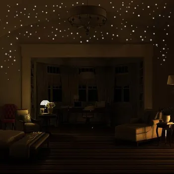 407Pcs Kūrybos 3D Burbulas Šviesos Žvaigždžių Taškų Sienų Lipduko vaikų kambario, miegamojo namų puošybai decal Švyti tamsoje 