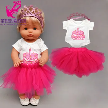40cm Nenuco lėlės rožinė suknelė Ropa y su Hermanita 16 colių kūdikių lėlės drabužių priedai