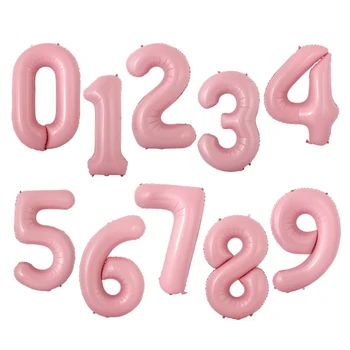 40Inch Macaron Mėlyna Rožinė rožinė Aukso Folija Skaičius Balionus, Gimtadienio Baby Shower Vestuvių Puošybos Festivalis Balionas Globos
