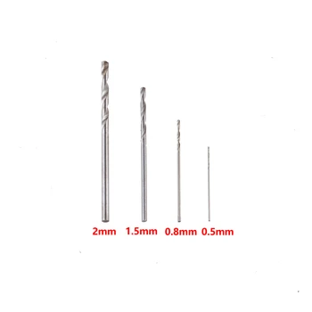 40Pcs/Set 0,5 mm, 0,8 mm 1,5 mm 2,0 mm greitapjovio Plieno HSS Mini Twist Drill Drill Bits Nustatyti, Medienos apdirbimo, Plastiko Ir Aliuminio