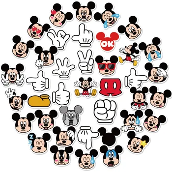 40PCs/Set Originalus Disney Mickey Minnie Mielas Lipdukai Animacinių filmų Mickey Taurės Sąsiuvinis Telefonas atsparus Vandeniui Dekoratyvinis Mažas Lipdukai