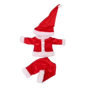 43 Cm Berniuko, Lėlės Raudona Kalėdų Senelio kostiumas Amerikos Naujagimių Kalėdų Skrybėlę Kostiumas Suknelė Žaislai Tinka priedai 18 Colių Merginos f43
