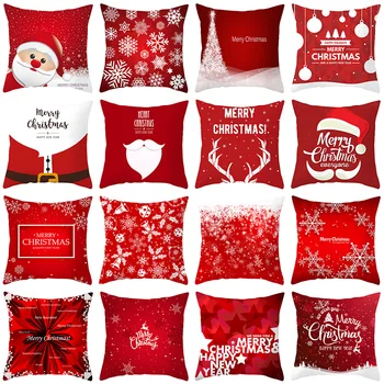 45*45cm Kalėdų Pagalvėlė Padengti Dekoratyvinių pagalvių užvalkalai už Sofos, Sėdynės Square Soft Mesti Pagalvės užvalkalą Kalėdos Nauji Metai Dekoro Supplie