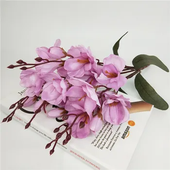 45cm dirbtinio šilko 5 Filialo magnolija home Hotel stalo apdailos netikrą gėlių vestuvių nuotaka valdos fotografijos rekvizitai 1pc