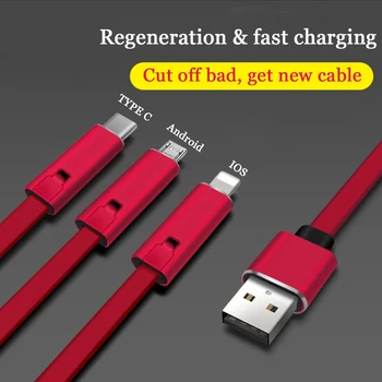 4A Greito Įkroviklio Kabelį Taisytinos USB Duomenų Įkrovimo Laidas 1,5 m Perdirbto įkrovimo kabelį, skirtą 