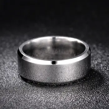 4mm 6mm 8mm Šviesus ir Nuobodu lenkijos Titano Žiedas Vyrams ir Moterims Pora Žiedas Asmeninį Žiedas Pritaikyti Žiedas Graviruotas Žiedas
