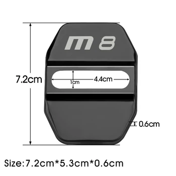 4pcs Durų spynos Apdaila apsauginis Dangtis emblema atveju BMW M2 M3 M4 M5 M6 M8 reikmenys, automobilių stilius