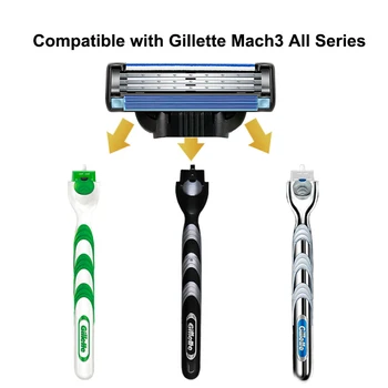 4pcs/pak Puikus Skutimosi 5 Sluoksnių Skustuvų Peiliukai Suderinama Gillette Fusion arba Mach 3 Rankena, Plaukų Šalinimo Vyrų Veido Priežiūra