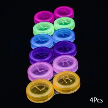4Pcs Plastiko Kontaktinių Lęšių Dėžutė Turėtojas Nešiojamų Maži Saldainiai Spalvos Akių Maišas, Konteineris Atsitiktine Spalva