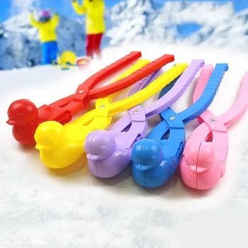 4pcs Putinas Maker Įrašą Vaikams Žiemos Plastikinės Lauko Smėlio Sniego Kamuolys Pelėsių Žaislai Kovoti Antis Sniego Įrašą Žaislas Vaikams Atsitiktinai