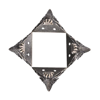 4PCS Trikampis Rotango Raižyti Dekoratyvinės Atramos 42x30mm Senovinės Medinės Dėžutės Pėdų, Kojų Kampo Raštas Dėl Baldų Aparatūra