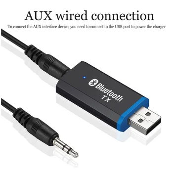 5.0 USB Bluetooth Adapteris 3.5 mmAUX 
