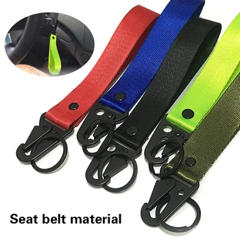 5 spalvos Automobilio saugos diržų medžiagos, nailono medžiaga keychain keytag siuvinėjimo, susiuvimo Honda Toyota Automobilių klavišą 