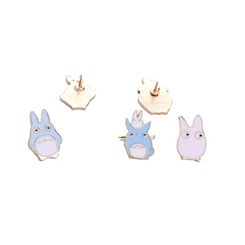 5 Stiliaus Totoro Anime Emblemos Animacinių Filmų Gyvūnų Sagės Totoro Šeimos Metalo Smeigtukai Striukės Atlapas Pin Kuprinė Mygtuką Papuošalai Vaikas Dovana