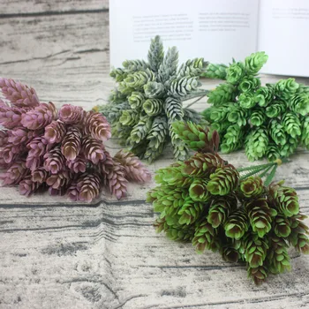 5 vienetai / 1PCS trabekulinio modeliavimas žaliųjų augalų pigūs dirbtinio plastiko gėlių namų stalo dekoravimas vestuvių 