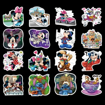 50/80 vnt Disney Mickey Mouse Lipdukas mickey unduplicated vaikai lipdukas lagaminą gitara charakteris doodle lipdukai