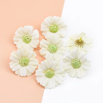 50 Vienetų Scrapbooking dekoratyvinės gėlės sienos šilko daisy 