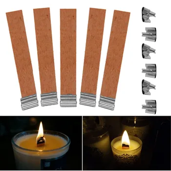 50 VNT 12.5 x 75mm Medienos Žvakės Dagtis Prekių Viko už Žvakė velas su Valdovo Tab 