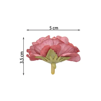 50 Vnt./Daug Rožių Dirbtinių Gėlių Galvos 5Cm Šilko Netikrą Gėlių, Vestuvių Namų Puošybai 