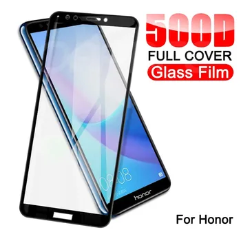 500D Visiškai Padengti Apsaugine Stiklo Huawei Honor 8X 8A 8C 8S Grūdintas Stiklas Garbę 7A 7C 7X 7S 9X 9A 9C 9S Žaisti Screen Protector