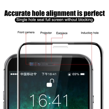 500D Visiškai Padengti Apsaugine Stiklo iPhone 7 8 6 6S Plus SE Grūdintas Screen Protector Stiklo 