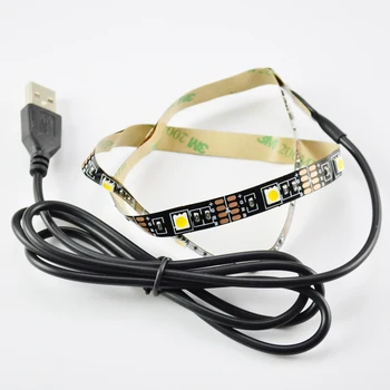 5050 lanksti LED šviesos juostelės DC 5v USB Juostos lempos Kalėdų darbastalio apšvietimas juostele HDTV Darbastalio Ekrano Fono apšvietimas